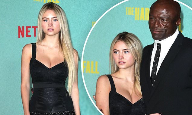 Leni Klum, 17, is a model daughter as she accompanies dad Seal to The Harder They Fall premiere in LA