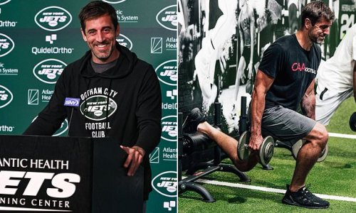 Aaron Rodgers is ripped and raring to go as he shows off his muscles in ...