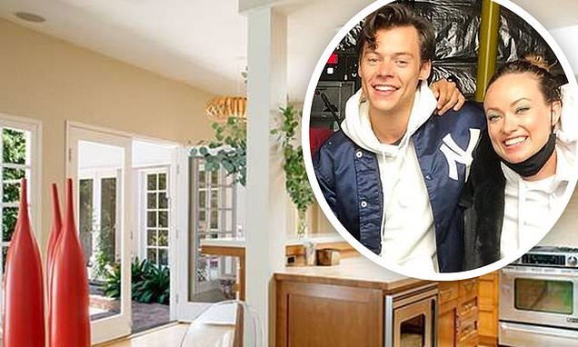 Inside Harry Styles and Olivia Wilde's temporary home: Actress, 36, has been living with musician, 27, in cozy LA property that he was 'staying in to film her movie Don't Worry Darling'