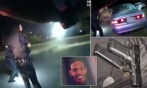 Akron police release footage of Jayland Walker shooting: 25-year-old black DoorDash driver was shot 60 times in hail of 90 bullets as he fled traffic stop on foot - and left gun in car
