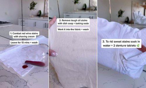 How to remove red wine, oil and sweat stains from your white clothes