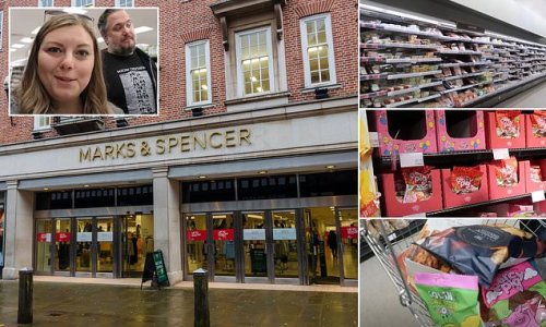 ‘The ready meals just never end... this is unlike anything we've experienced before': American tourists film their first-ever visit to an M&S Foodhall
