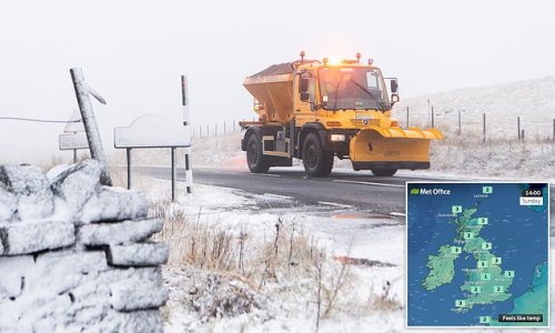 Get set for the big FREEZE: Temperatures drop to 0C as first snow of Winter arrives - and Britain braces for storm from Norway dubbed the 'Troll from Trondheim'