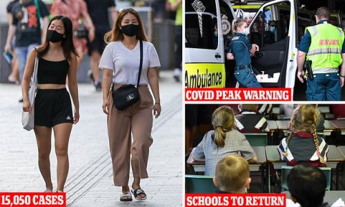 Queensland records 15,050 new Covid cases and 10 deaths - as the state braces for its peak NEXT WEEK with schools preparing to reopen