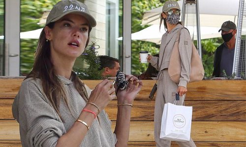 Alessandra Ambrosio shows off her abs after grabbing lunch in Malibu