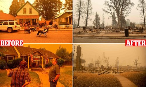 Disturbing before and after photos show destruction of Dixie fire