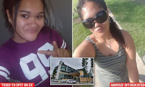 Drunk mother-of-six was trying to spit on her ex not a cop
