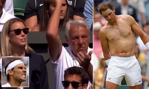 Rafael Nadal IGNORED his father and sister's pleas to quit Wimbledon quarter-final as he battled abdominal pain before roaring back to beat Taylor Fritz in five sets... as Spaniard says 'Centre Court energy' got him through