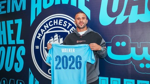 Manchester City defender Kyle Walker goes full Wolf of Wall Street as he unveils new contract extension in hilarious video mimicking Leonardo DiCaprio shouting 'I'm not leaving!'