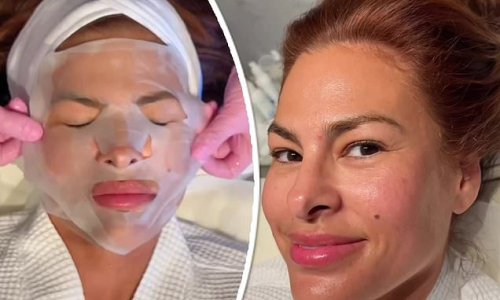 Eva Mendes admits she shaves her face as she shares the process on social media: 'It is what it is and I LOVE it!'