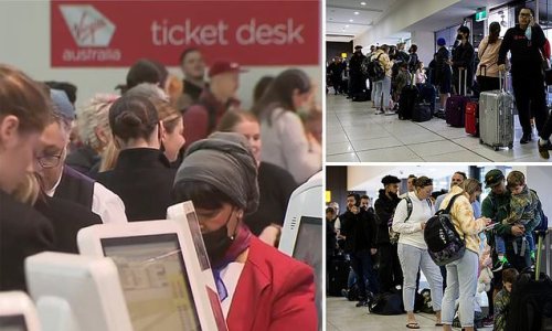 Chaos hits Australian airports with huge queues already forming as school holidays kick off in every state: 'It's about to get worse'