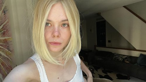 Elle Fanning CHOPS OFF her long blonde hair and debuts chic new bob in sultry new Instagram selfies