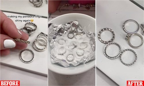 How to clean your jewellery in minutes: Retail worker shares her simple hack using a common pantry staple
