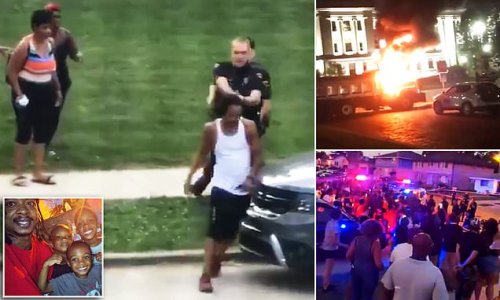 White Wisconsin cops shoot unarmed black father Jacob Blake seven times in the back at point-blank range as his three kids watch from back of car - sparking violent protests and the Governor to slam 'excessive use of police force'