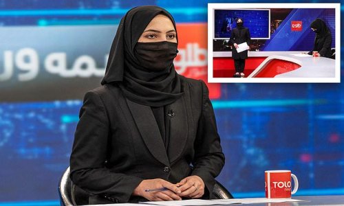 Female TV presenters and reporters in Afghanistan forced to cover their faces on air after new Taliban order