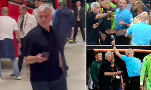 Furious Jose Mourinho waits in the car park to tell Anthony Taylor he's a 'f***ing disgrace' after labelling the English ref's Europa League final display 'bulls***' following Roma's defeat by Sevilla