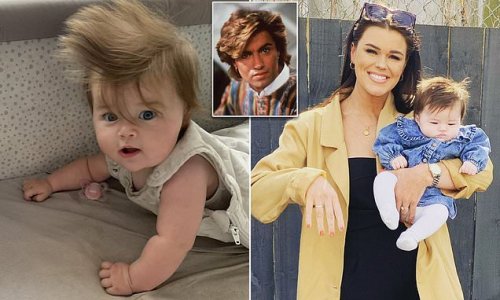 Mother claims her baby daughter has 'more hair than most middle-aged men' and her George Michael-esque 80s bouffant stops strangers in the street