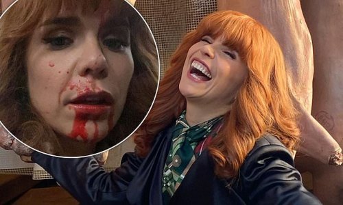 'What a rollercoaster!': Paloma Faith shares behind the scenes snaps of her bloodied face as season three of Pennyworth comes to an end