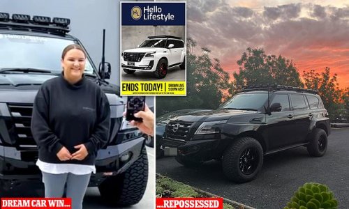 How a thrilled Aussie who won a new $100,000 Nissan Patrol in an online charity raffle after spending $120 on tickets was stripped of her dream car - with the 4WD suddenly repossessed: 'I just froze'