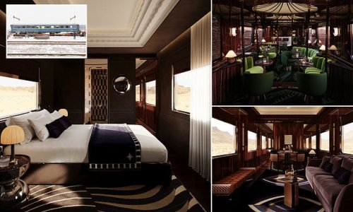Pictured: The VERY luxurious interior of a revived Orient Express train that's launching in Paris in 2024, formed from the original vintage carriages