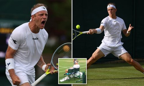 Insane moment furious tennis star gets DUMPED OUT of Wimbledon for smashing a ball out of the stadium in dramatic end to match - as superbrat John McEnroe sticks up for him