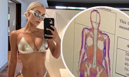 'Athlete category!' Kim Kardashian reveals extreme weight loss results as she says her body fat has gone from 25 to 18.8 per cent and now weighs 114lbs after slimming down for Marilyn Monroe Met Gala dress