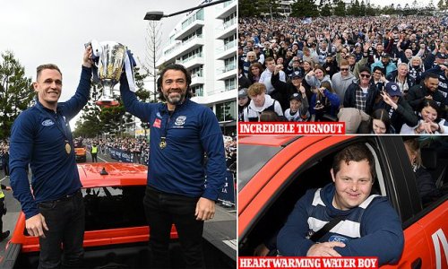 Cats grand final stars back up after wild Mad Monday party for victory parade sees the ENTIRE city of Geelong take to the streets to cheer on their heroes