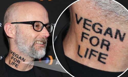 Moby debuts 'VEGAN FOR LIFE' neck tattoo after claiming that 'animal rights  and liberation is my life's work' | Flipboard