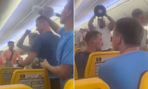 Ryanair passengers' fury over 'horrific' flight to Ibiza where boozed-up group blared loud music the entire three hours, banged on the ceiling and harassed young woman