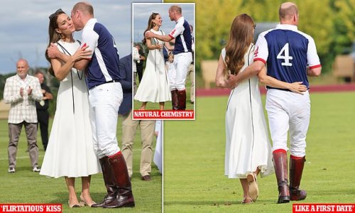Prince William and 'flirtatious' Kate Middleton 'acted like a young couple on a first date' at Windsor charity polo match, body language expert claims