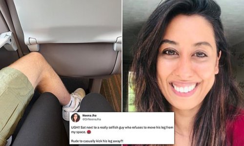 NHS doctor slams selfish manspreading stranger who she claims 'refused to remove his legs from my space' on a busy train