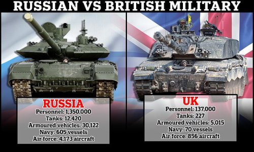 EXCLUSIVE: Britain would need 10 YEARS' notice from Vladimir Putin to be able to repel Russian invasion: Ex-general says that nation's military used to be ready to respond within four hours before decades of cuts