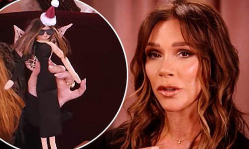 Victoria Beckham admits she used to put a Posh Spice doll at the top of her Christmas tree and a David Beckham one - dressed in Manchester United kit - at the bottom