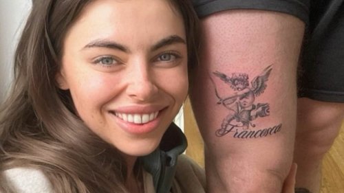 Love Island's Francesca Allen defends her fiancé Ed Crossan's huge new tattoo of her name after fans...