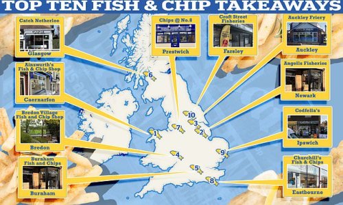 Britain's best 50 fish and chip takeaways are revealed after secret taste test – so does your favourite make the list?