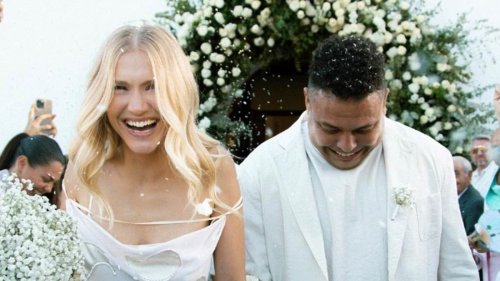 Brazilian football legend Ronaldo, 47, marries his model fiancé Celina Locks, 33, in a romantic ceremony in Ibiza as he weds for the third time