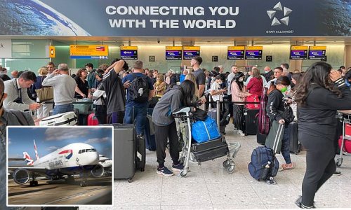 Now they can't even put fuel in the planes! More Heathrow chaos as 'fueling system failure' halts departures for an hour... amid fears of 'airmageddon' over school holidays with more looming strikes