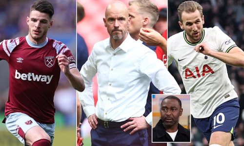 Man United STILL can't win the Premier League, even if they sign Harry Kane AND Declan Rice: Andy Cole's brutal verdict on Erik ten Hag's plot of splashing £220m on 'instant success route' transfers