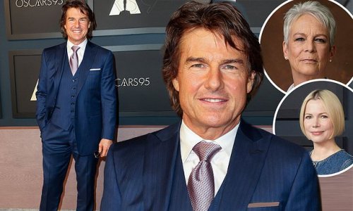 Oscar ready! Tom Cruise, 60, shows off new tanned look with longer hair as  he arrives at star-studded Academy Awards luncheon in LA alongside Jamie  Lee Curtis and Michelle Williams | Flipboard