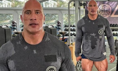 The Rock flexes his INSANELY muscular legs at the gym - Flipboard