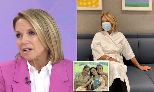 'I feel super lucky': Katie Couric, 65, says she is 'feeling fine' after completing radiation treatment for breast cancer - as she opens up about 'hard' moment she told her daughters about her diagnosis
