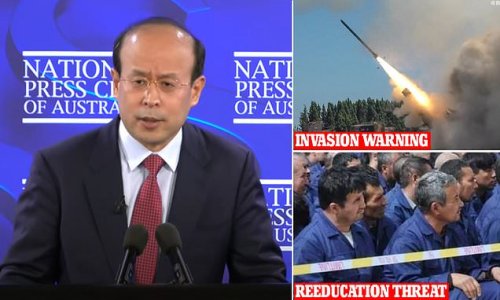 Chilling warning China WILL take Taiwan by force from Beijing's top diplomat in Australia: 'We are ready to use ALL necessary means'