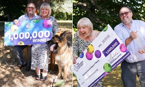 NHS occupational therapist, 50, won £1MILLION on the National Lottery days before getting the all-clear from breast cancer - after deciding to 'have a flutter' while caring for her fiancé with a chest infection
