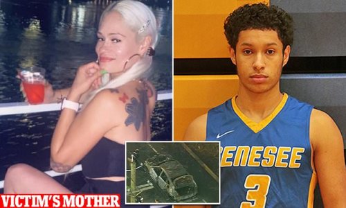 Innocent college basketball player, 22, is shot and burned to death in a car alongside girl, 23, while giving her a lift after she told gangster pals a rival crew stole her purse: 'He was in the wrong place at wrong time'