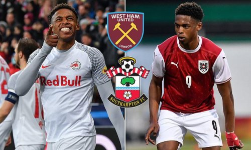 Premier League sides West Ham and Southampton join the race for Red Bull Salzburg's £12m striker Junior Adamu... but the Austrian international has already drawn interest from Ajax, Hertha Berlin and Red Bull Leipzig