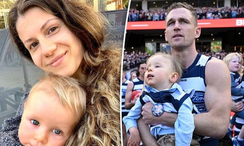 Gary Ablett Jr's wife Jordan shares moving tribute to Joel Selwood after the footballer carried her son Levi onto the field at AFL Grand Final as he battles mystery disease