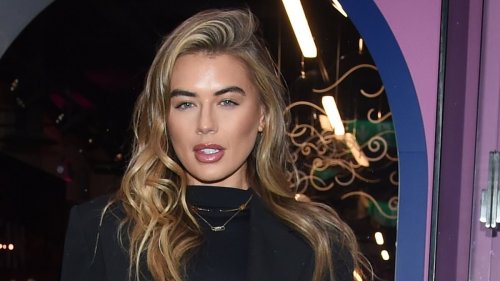 Love Island star Arabella Chi is chic in patent paperbag shorts while Hannah Elizabeth shows off her...