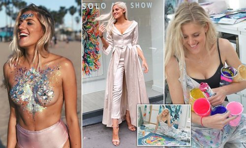 Instagram artist whose paintings sell in seconds reveals she aims to make £1 million this year