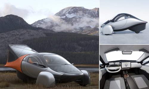 The solar-powered car you NEVER have to charge: Futuristic three-wheeled vehicle drives up to 40 miles per day directly from the sun's rays – but it has an eye-watering price tag