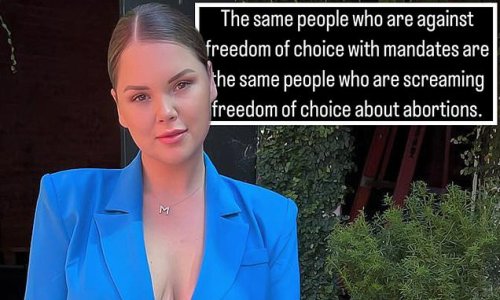 Australian influencer sparks outrage and is 'DROPPED by a major online retailer' after comparing vaccine mandates to the U.S. Supreme Court's anti-abortion ruling